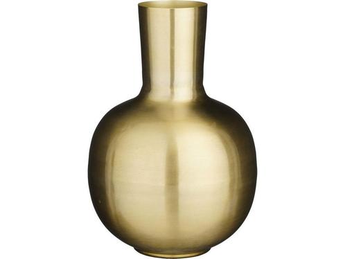 Mica Decorations Dara Vaas - H42 x Ø28 cm - Metaal - Goud, Huis en Inrichting, Woonaccessoires | Vazen, Nieuw, Verzenden