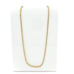 Gouden vierkante koningsschakel ketting | 80 cm, Handtassen en Accessoires, Ophalen of Verzenden, Gebruikt, Overige kleuren, Goud