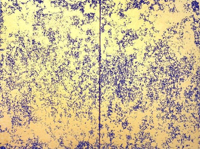 Jürgen Angeler - Golden Violet Crystals - XXL, Antiquités & Art, Art | Peinture | Moderne