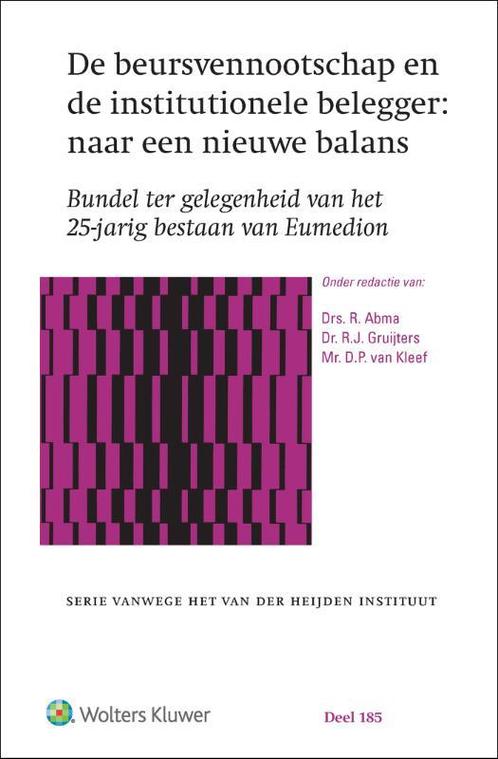 De beursvennootschap en de institutionele belegger: naar een, Boeken, Overige Boeken, Zo goed als nieuw, Verzenden