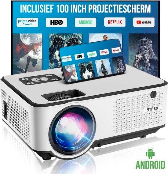2dekans | Strex Beamer ANDROID - Input tot Full HD - 7000, Audio, Tv en Foto, Home Cinema-sets, Ophalen of Verzenden