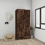vidaXL Kledingkast 82,5x51,5x180 cm bewerkt hout gerookt, Huis en Inrichting, Kasten | Kleerkasten, Verzenden, Nieuw