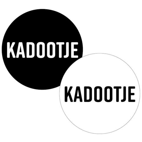 30x Sticker Kadootje - Zwart - Wit - Sluitsticker -, Diversen, Cadeauverpakkingen, Verzenden