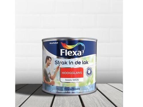 Veiling - Flexa Strak In De Lak Acryl Hoogglans Wit - 1 lite, Doe-het-zelf en Bouw, Verf, Beits en Lak