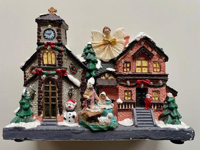 Kerststal - Hars - Kersttafereel verlicht, Diversen, Kerst