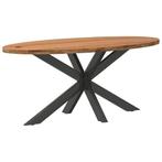 vidaXL Eettafel 200x100x74 cm ovaal massief eikenhout, Huis en Inrichting, Verzenden, Nieuw
