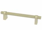 Staafgreep aluminium Ribbel 128 mm mat-goud, Nieuw, Overige materialen, Klink of Kruk