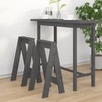 vidaXL Krukken 2 st 40x40x75 cm massief grenenhout grijs, Huis en Inrichting, Stoelen, Verzenden, Nieuw