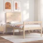 vidaXL Seniorenbed met hoofdbord massief hout 100x200 cm, Huis en Inrichting, Slaapkamer | Bedden, Verzenden, Nieuw