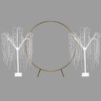 Backdrop frame cirkel bruiloft - Goud 200 cm & 2 x LED, Verzenden