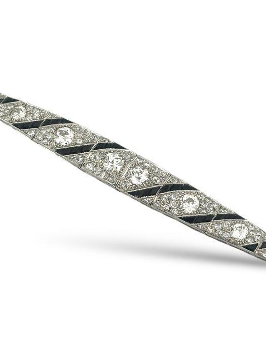 Armband - 18 karaat 18K witgouden Art Deco 6.0ct diamanten, Bijoux, Sacs & Beauté, Bracelets