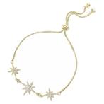 Fako Bijoux - Dames Armband Drie Sterren Strass -, Verzenden, Nieuw