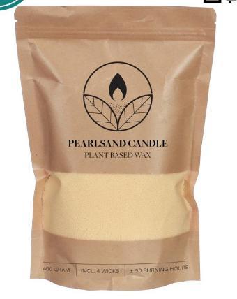 Burning candle kaarsenzand & pearl sand 400g creme incl 4, Hobby en Vrije tijd, Knutselen, Nieuw