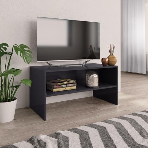 vidaXL Tv-meubel 80x40x40 cm bewerkt hout hoogglans grijs, Maison & Meubles, Armoires | Mobilier de télévision, Envoi