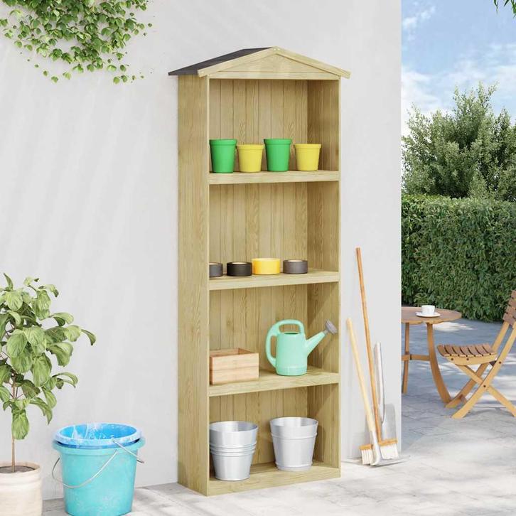 vidaXL Tuinschuur 87x33x222 cm geïmpregneerd grenenhout, Tuin en Terras, Tuinhuizen, Nieuw, Verzenden