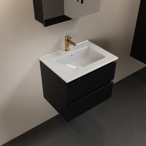 MONDIAZ AIVY 60cm badmeubel Urban, wastafel glanzend wit, Doe-het-zelf en Bouw, Sanitair, Overige typen, Nieuw, Ophalen of Verzenden
