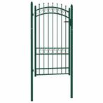 vidaXL Poort met speerpunten 100x175 cm staal groen, Verzenden, Nieuw
