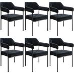 tectake Eetkamerstoel Doé, gestoffeerd, stalen poten - Gewev, Verzenden, Nieuw