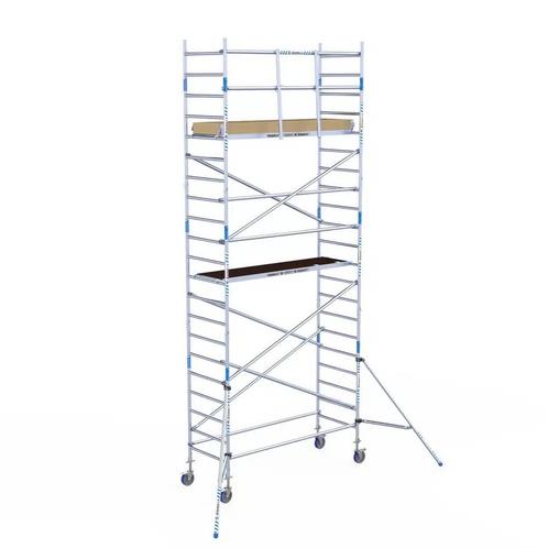 Basic rolsteiger 90 x 7,2m WH met voorloopleuning, Doe-het-zelf en Bouw, Steigers, Verzenden