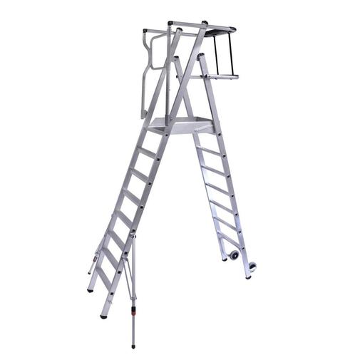 Alumexx Protect magazijntrap 3 t/m 8 treden, Doe-het-zelf en Bouw, Ladders en Trappen, Trap, Nieuw, 2 tot 4 meter, Verzenden