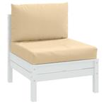 vidaXL Palletkussens 2 st stof gemêleerd beige, Huis en Inrichting, Woonaccessoires | Kussens, Verzenden, Nieuw