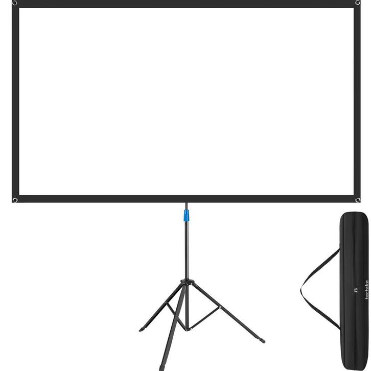 tectake Beamerscherm Cinema met inklapbaar statief, 16:9, 4K, TV, Hi-fi & Vidéo, Support de télévision, Envoi