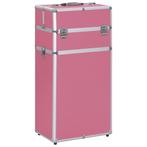 vidaXL Make-up trolley aluminium roze, Handtassen en Accessoires, Verzenden, Nieuw