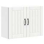 vidaXL Keukenbovenkast Lucca bewerkt hout wit, Huis en Inrichting, Verzenden, Nieuw