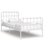 vidaXL Bedframe met lattenbodem metaal wit 90x200 cm, Huis en Inrichting, Verzenden, Nieuw