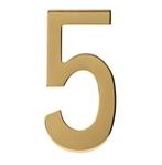 PVD messing huisnummer 5 - voor voordeur - Intersteel, Doe-het-zelf en Bouw, Hang- en Sluitwerk, Ophalen of Verzenden, Nieuw, Overige typen