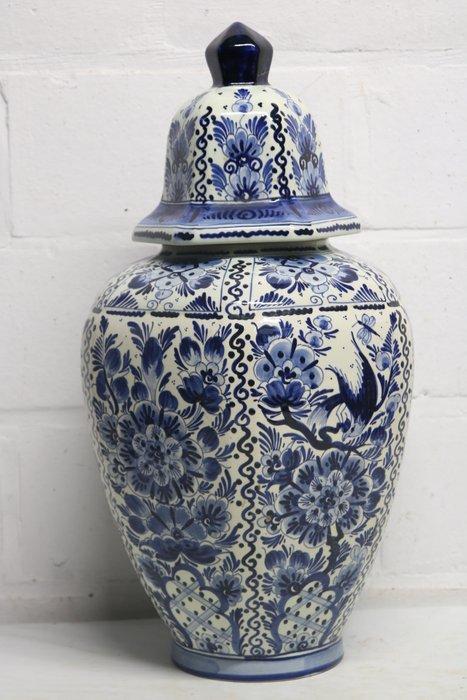 Delft - dekselvaas - Keramiek - Grote Delfts Vaas, Antiek en Kunst, Antiek | Glaswerk en Kristal