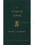 1959 SUNBEAM ALPINE SERIE I INSTRUCTIEBOEKJE ENGELS, Autos : Divers, Modes d'emploi & Notices d'utilisation, Ophalen of Verzenden