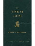 1959 SUNBEAM ALPINE SERIE I INSTRUCTIEBOEKJE ENGELS, Autos : Divers, Modes d'emploi & Notices d'utilisation, Ophalen of Verzenden