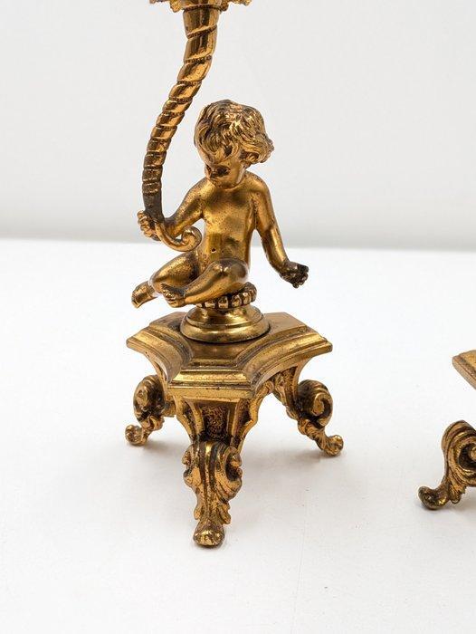 Kandelaber (2) - Verguld brons, Antiek en Kunst, Antiek | Overige Antiek