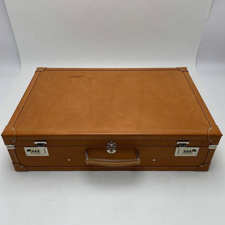 Bieden: Castiglioni Giovanni brown leather, Handtassen en Accessoires, Koffers, Ophalen of Verzenden