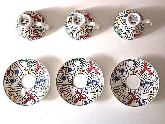 Keith Haring (1958 - 1990) - Tasse et soucoupe (3) -, Antiek en Kunst, Kunst | Schilderijen | Modern