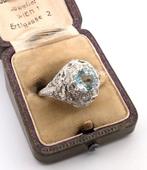 Zonder Minimumprijs - Ring Platina - 2.50ct. tw. Aquamarijn, Handtassen en Accessoires, Nieuw