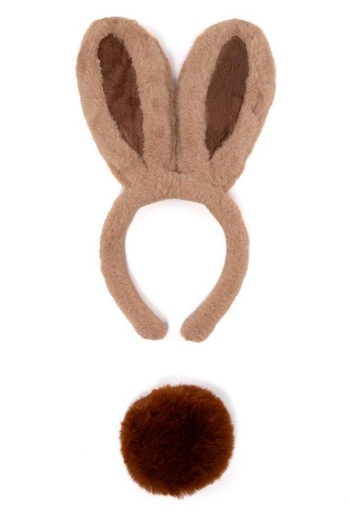 Haarband Konijn Dikke Oren Donkerbruin Staart Diadeem Konijn, Kleding | Dames, Carnavalskleding en Feestkleding, Nieuw, Ophalen of Verzenden