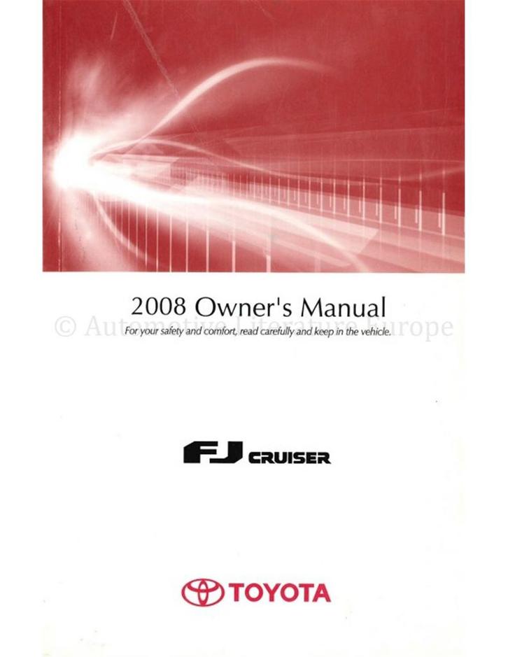 2008 TOYOTA FJ CRUISER INSTRUCTIEBOEKJE ENGELS (USA), Autos : Divers, Modes d'emploi & Notices d'utilisation