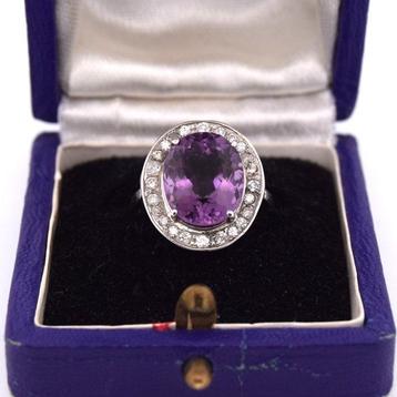 Anneau de bras - 18 carats Or blanc -  6.50ct. tw. Améthyste, Bijoux, Sacs & Beauté