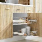 vidaXL Draadmanden uittrekbaar 2 st 600 mm zilverkleurig, Maison & Meubles, Cuisine | Ustensiles de cuisine, Verzenden