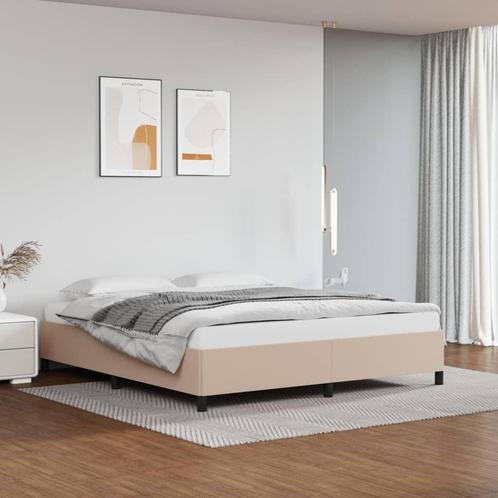 vidaXL Bedframe kunstleer cappuccinokleurig 160x200 cm, Maison & Meubles, Chambre à coucher | Lits, Envoi