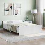vidaXL Cadre de lit avec tête de lit/pied de lit blanc, Verzenden