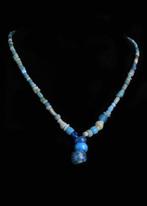Oud-Romeins Glas Blauwe kralen ketting  (Zonder