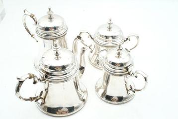 Koffie- en theeservies (4) - .833 zilver - DECO, Antiek en Kunst
