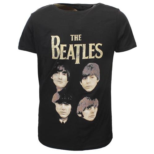 The Beatles John Paul George Ringo Faces T-Shirt - Officiële, Kleding | Heren, T-shirts