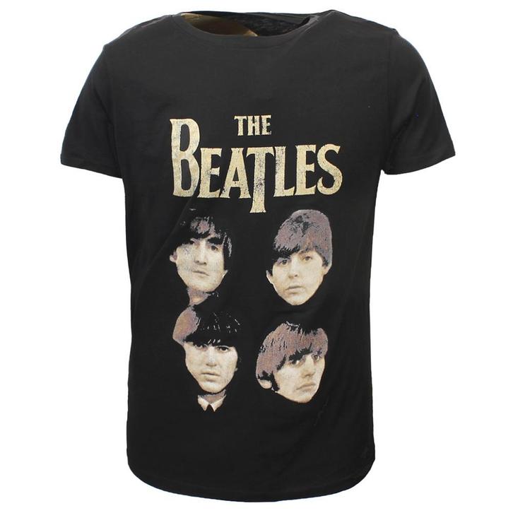 The Beatles John Paul George Ringo Faces T-Shirt - Officiële, Kleding | Heren, T-shirts