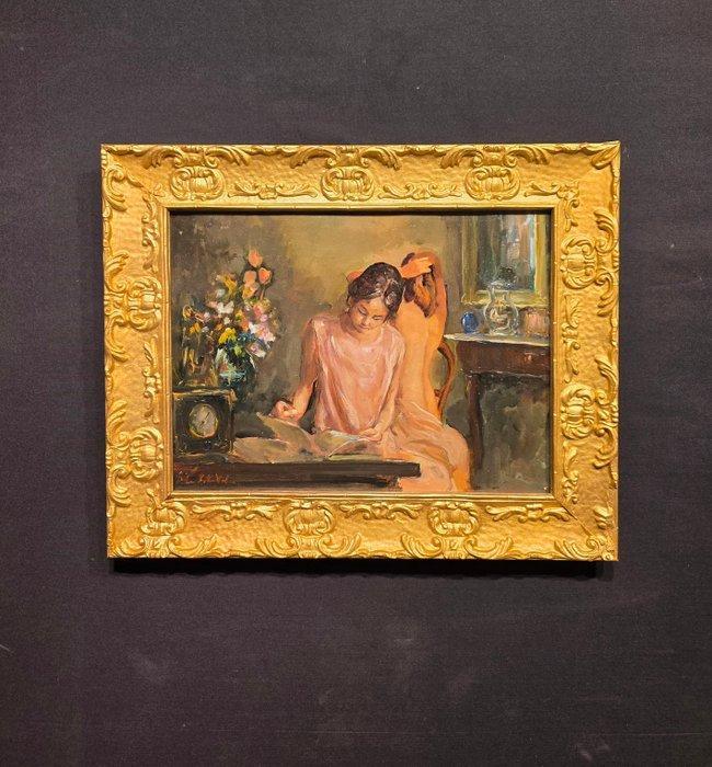 Franse school (XX) - Ragazze che si preparano, Antiek en Kunst, Kunst | Schilderijen | Klassiek