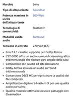 Sony SA-WST5000 - soundbar for - Bioscoop film