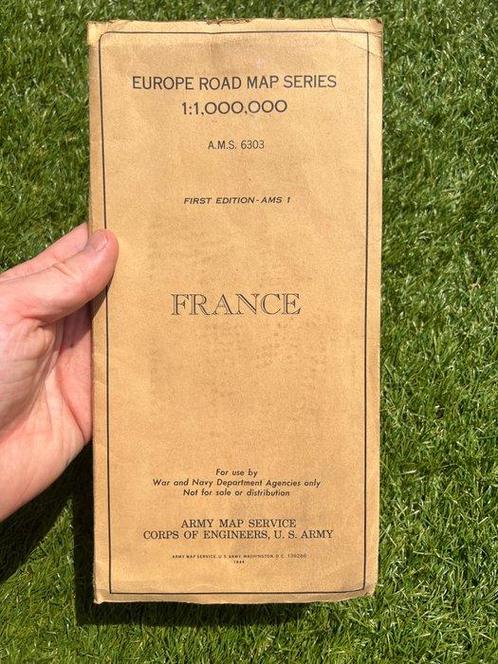 US WW2 Army Normandy / France Engineers Road Map - Airborne, Verzamelen, Militaria | Tweede Wereldoorlog